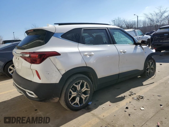2023 Kia Seltos EX with VIN KNDERCAA3P7421412, listed as a Copart auction lot 48239025 with 45,732 mi miles and Salvage Title. Bid and sale history available at carsss.com. Image 3.