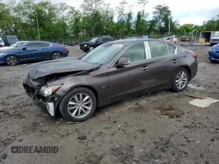 2014 Infiniti Q50 Premium с VIN JN1BV7AR8EM688347, выставлен на аукционе Copart как лот 55645295 с пробегом 87 651 миль миль и Списание • Salvage title. История ставок и продаж доступна на DreamBid. Изображение 1.