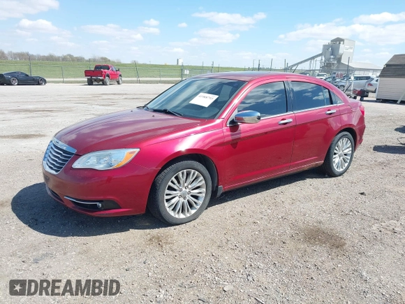 2012 Chrysler 200 Limited with VIN 1C3CCBCB0CN263369, listed as a IAAI auction lot 41988793 with 140,440 mi miles. Bid and sale history available at carsss.com. Image 2.