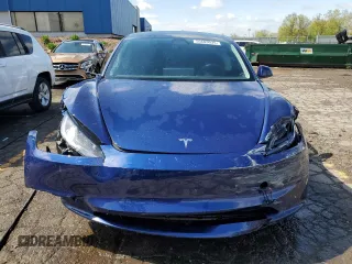 2025 Tesla Model 3 Long Range with VIN 5YJ3E1EB1SF950242, listed as a Copart auction lot 55609035 with 1,344 mi miles and Salvage title. Bid and sale history available at DreamBid. Image 5.