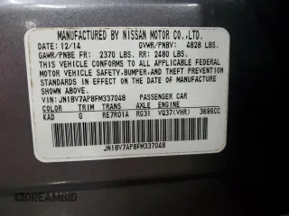 2015 Infiniti Q50 Premium with VIN JN1BV7AP8FM337048, listed as a Copart auction lot 83052064 with 128,640 mi miles and Salvage Title. Bid and sale history available at carsss.com. Image 13.