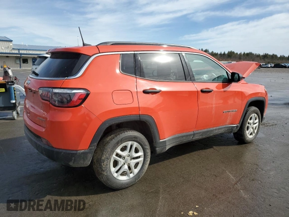 2021 Jeep Compass Sport z VIN 3C4NJDAB1MT500431, wystawiony jako Copart lot #51666125 z przebiegiem Nie podano mil oraz Szkoda całkowita • Salvage title. Historia ofert i sprzedaży dostępna na DreamBid. Obrazek 3.