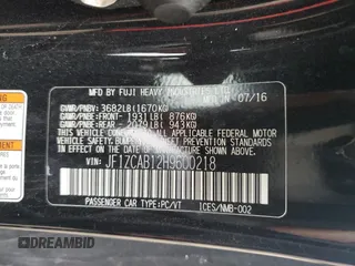 2017 Subaru BRZ Premium with VIN JF1ZCAB12H9600218, listed as a Copart auction lot 74225104 with 55,493 mi miles and Clean Title. Bid and sale history available at carsss.com. Image 12.