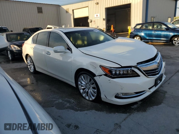 2015 Acura RLX Tech Pkg with VIN JH4KC1F50FC000398, listed as a Copart auction lot 41643615 with 122,834 mi miles and Salvage Title. Bid and sale history available at carsss.com. Image 4.