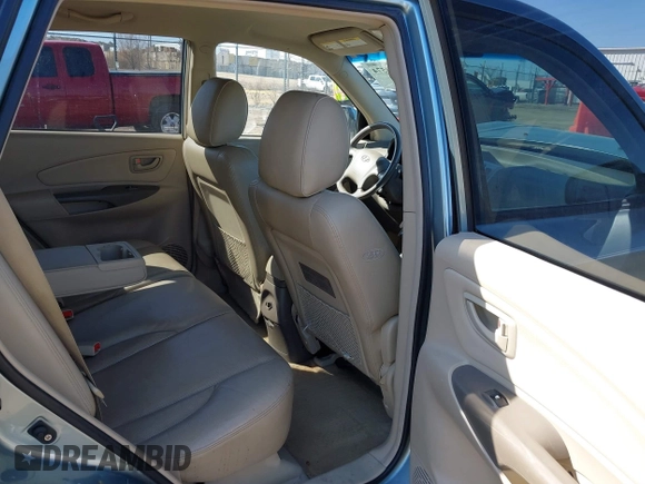2006 Hyundai Tucson GLS with VIN KM8JN12D76U370922, listed as a IAAI auction lot 41800574 with 133,247 mi miles. Bid and sale history available at carsss.com. Image 8.