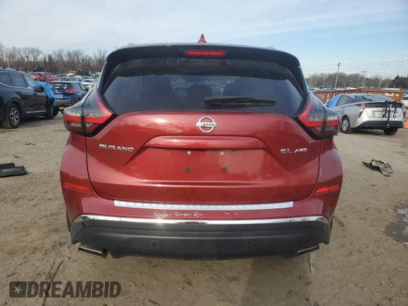 2019 Nissan Murano SL with VIN 5N1AZ2MS6KN116807, listed as a Copart auction lot 45186695 with 24,280 mi miles and Salvage Title. Bid and sale history available at DreamBid. Image 6.