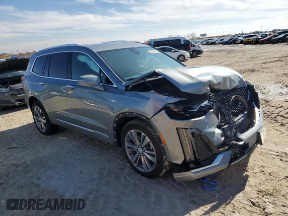 2024 Cadillac XT6 FWD Premium Luxury with VIN 1GYKPCRSXRZ734769, listed as a Copart auction lot 42954995 with 0 mi miles and Salvage Title. Bid and sale history available at carsss.com. Image 4.