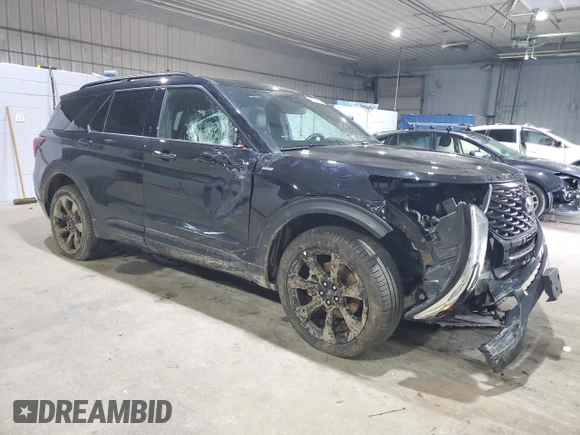 2022 Ford Explorer ST-Line with VIN 1FMSK8KH1NGC15546, listed as a Copart auction lot 84801794 with 37,745 mi miles and Salvage Title. Bid and sale history available at carsss.com. Image 4.