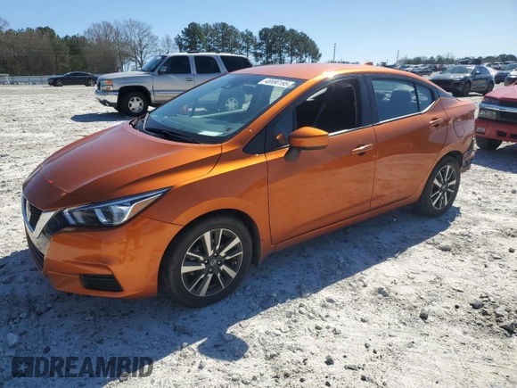 2022 Nissan Versa SV with VIN 3N1CN8EV5NL841939, listed as a Copart auction lot 48990195 with 57,076 mi miles and Salvage title. Bid and sale history available at DreamBid. Image 1.