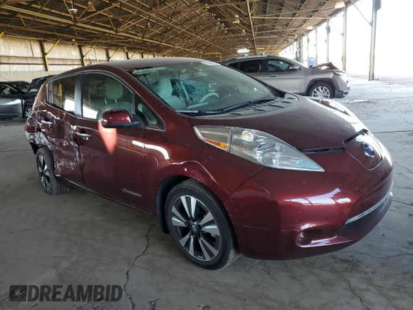 2016 Nissan LEAF S with VIN 1N4BZ0CP1GC311538, listed as a Copart auction lot 52048165 with 75,060 mi miles and Salvage Title. Bid and sale history available at carsss.com. Image 4.