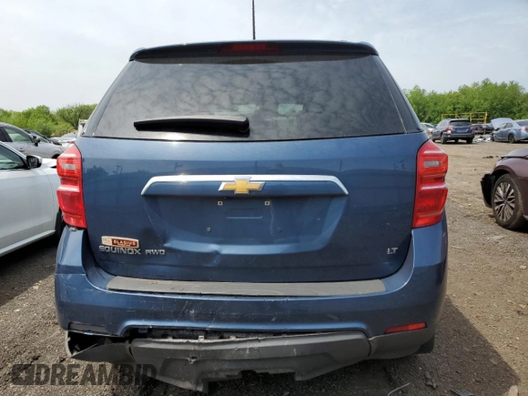2017 Chevrolet Equinox LT with VIN 2GNFLFEK5H6242338, listed as a Copart auction lot 56461435 with 132,206 mi miles and Salvage Title. Bid and sale history available at DreamBid. Image 6.