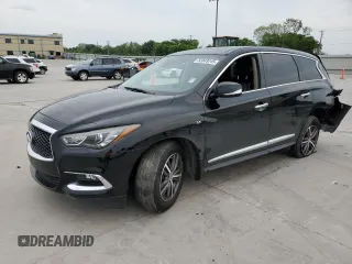 2019 Infiniti QX60 Pure z VIN 5N1DL0MM8KC531336, wystawiony jako Copart lot #53849245 z przebiegiem Nie podano mil oraz Szkoda całkowita • Salvage title. Historia ofert i sprzedaży dostępna na DreamBid. Obrazek 1.