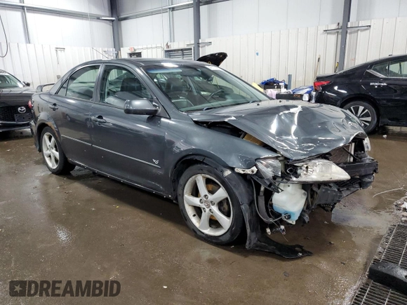 2005 Mazda 6 Sport S with VIN 1YVHP80D955M66983, listed as a Copart auction lot 46175065 with 182,039 mi miles and Salvage Title. Bid and sale history available at DreamBid. Image 4.