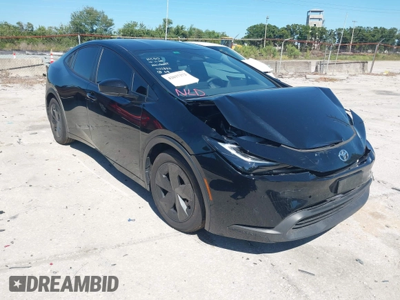 2023 Toyota Prius LE with VIN JTDACAAU9P3007704, listed as a IAAI auction lot 42037372 with 36,276 mi miles. Bid and sale history available at carsss.com. Image 1.
