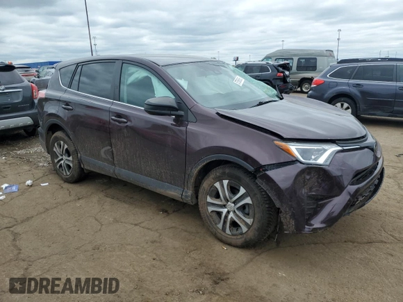 2018 Toyota RAV4 LE with VIN 2T3BFREV0JW773614, listed as a Copart auction lot 57568865 with 76,429 mi miles and Clean title. Bid and sale history available at DreamBid. Image 4.