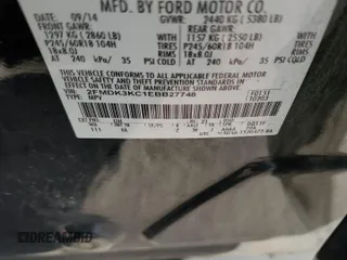 2014 Ford Edge Limited with VIN 2FMDK3KC1EBB27748, listed as a Copart auction lot 42136255 with 244,551 mi miles and Salvage Title. Bid and sale history available at carsss.com. Image 13.