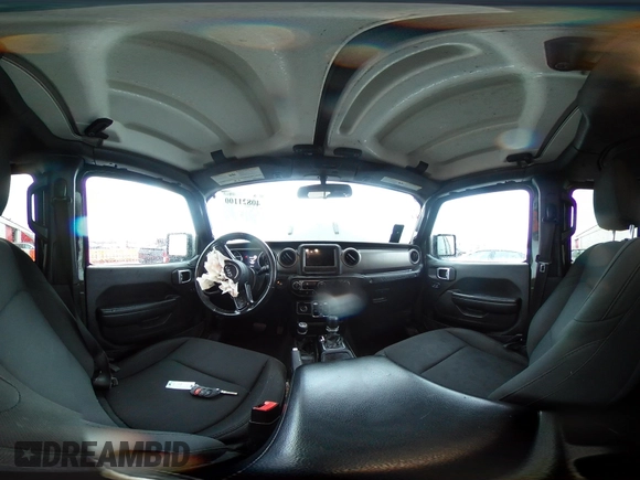 2021 Jeep Wrangler Unlimited Willys with VIN 1C4HJXDN5MW592125, listed as a IAAI auction lot 40821100 with 82,109 mi miles and . Bid and sale history available at DreamBid. Image 18.