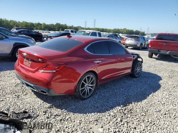 2019 Genesis G70 3.3T Advanced with VIN KMTG74LE9KU016607, listed as a Copart auction lot 72913124 with 37,671 mi miles and Salvage Title. Bid and sale history available at carsss.com. Image 3.