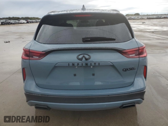 2024 Infiniti QX50 Sport with VIN 3PCAJ5FA9RF101213, listed as a Copart auction lot 81132864 with 16,428 mi miles and Salvage title. Bid and sale history available at DreamBid. Image 6.