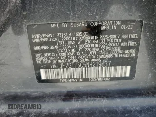 2022 Subaru Crosstrek Special Sports с VIN JF2GTHSC5NH219137, выставлен на аукционе Copart как лот 57653675 с пробегом 73 613 миль миль и Списание • Salvage title. История ставок и продаж доступна на DreamBid. Изображение 14.