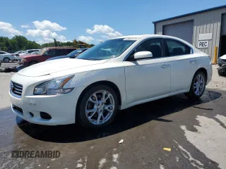 2013 Nissan Maxima S with VIN 1N4AA5AP4DC841078, listed as a Copart auction lot 63007215 with 181,144 mi miles and Salvage title. Bid and sale history available at DreamBid. Image 1.
