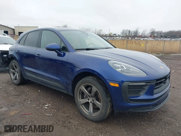 2023 Porsche Macan with VIN WP1AA2A56PLB06662, listed as a IAAI auction lot 42006777 with 21,515 mi miles. Bid and sale history available at carsss.com. Image 1.