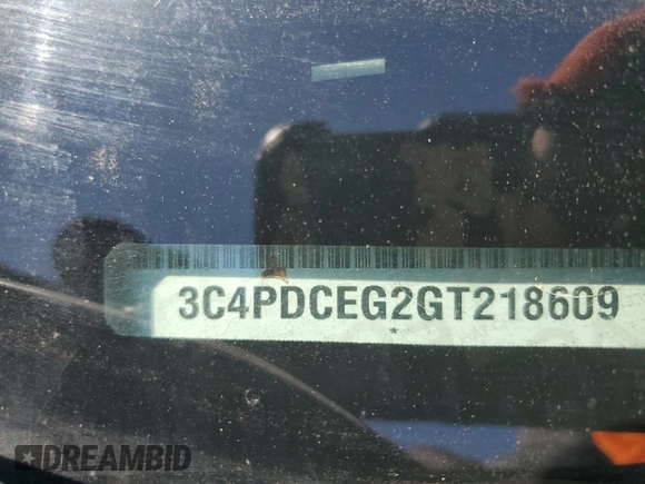 2016 Dodge Journey R/T with VIN 3C4PDCEG2GT218609, listed as a Copart auction lot 64318115 with Not provided miles and Salvage title. Bid and sale history available at DreamBid. Image 13.