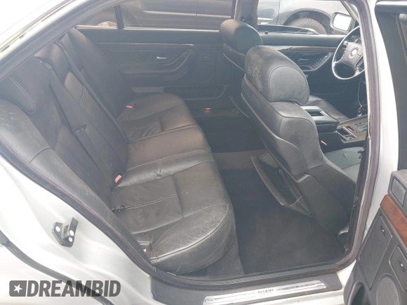 2001 BMW 7 Series 740iL with VIN WBAGH83451DP21927, listed as a IAAI auction lot 42587185 with Not provided miles and . Bid and sale history available at DreamBid. Image 8.
