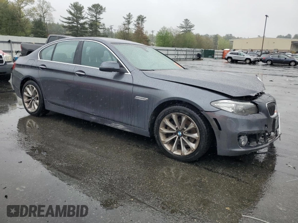 2016 BMW 5 Series 528i xDrive with VIN WBA5A7C51GG147316, listed as a Copart auction lot 55489225 with Not provided miles and Salvage title. Bid and sale history available at DreamBid. Image 4.