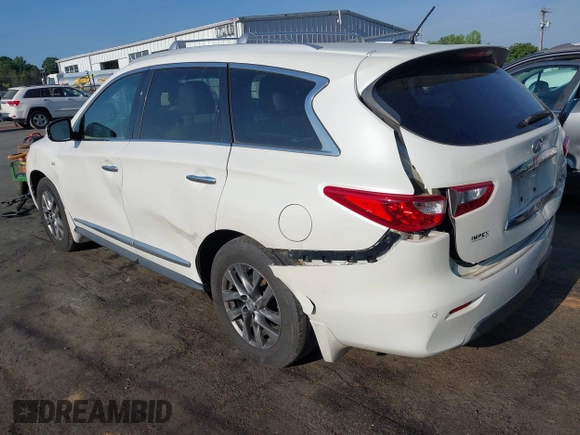 2015 Infiniti QX60 z VIN 5N1AL0MM8FC517929, wystawiony jako IAAI lot #42118295 z przebiegiem 104 188 mil mil oraz . Historia ofert i sprzedaży dostępna na DreamBid. Obrazek 3.