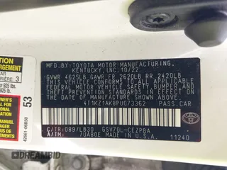 2023 Toyota Camry TRD z VIN 4T1KZ1AK8PU073362, wystawiony jako IAAI lot #42244183 z przebiegiem 103 245 mil mil oraz . Historia ofert i sprzedaży dostępna na DreamBid. Obrazek 9.