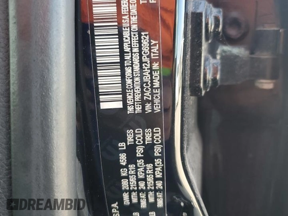2018 Jeep Renegade Sport с VIN ZACCJBAH2JPG69621, выставлен на аукционе Copart как лот 84958884 с пробегом 62 519 миль миль и Чистый • Clean title. История ставок и продаж доступна на DreamBid. Изображение 13.