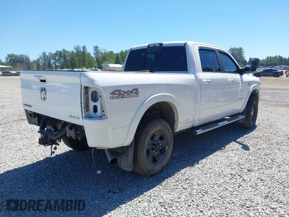 2019 Ram 2500 Laramie z VIN 3C6UR5FL9KG727505, wystawiony jako IAAI lot #42460333 z przebiegiem 27 987 mil mil oraz . Historia ofert i sprzedaży dostępna na DreamBid. Obrazek 4.