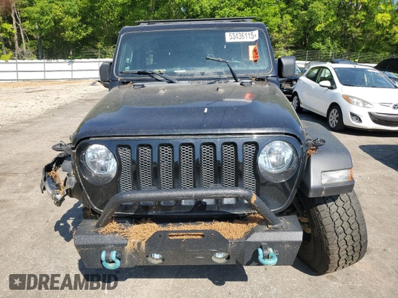 2020 Jeep Wrangler Unlimited Sport S with VIN 1C4HJXDN0LW115231, listed as a Copart auction lot 53436115 with 64,307 mi miles and Salvage title. Bid and sale history available at DreamBid. Image 5.