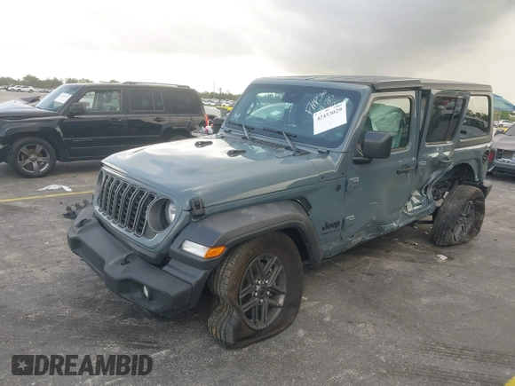 2024 Jeep Wrangler Sport S with VIN 1C4PJXDN8RW370133, listed as a IAAI auction lot 42453029 with 10,415 mi miles and . Bid and sale history available at DreamBid. Image 18.