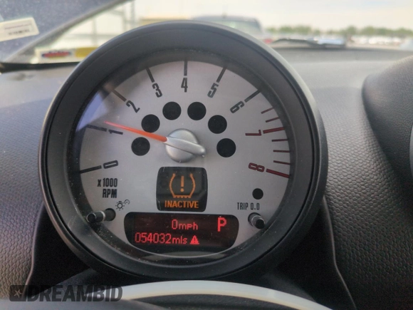 2012 MINI Countryman S with VIN WMWZC3C57CWL87894, listed as a Copart auction lot 56683985 with 54,032 mi miles and Salvage title. Bid and sale history available at DreamBid. Image 9.