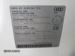 2015 Audi Q5 Premium Plus с VIN WA1VFCFP8FA086326, выставлен на аукционе Copart как лот 82261654 с пробегом 235 148 миль миль и Списание • Salvage title. История ставок и продаж доступна на DreamBid. Изображение 13.