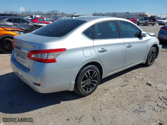 2015 Nissan Sentra S with VIN 3N1AB7AP7FY219042, listed as a IAAI auction lot 41776694 with 89,685 mi miles. Bid and sale history available at carsss.com. Image 4.