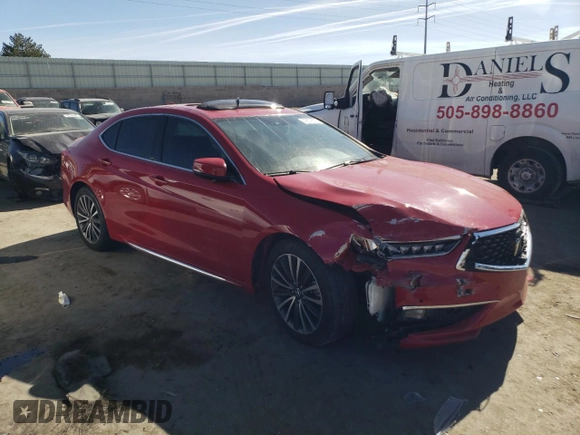 2018 Acura TLX Advance with VIN 19UUB2F79JA000376, listed as a Copart auction lot 43518515 with 30,926 mi miles and Salvage Title. Bid and sale history available at DreamBid. Image 4.