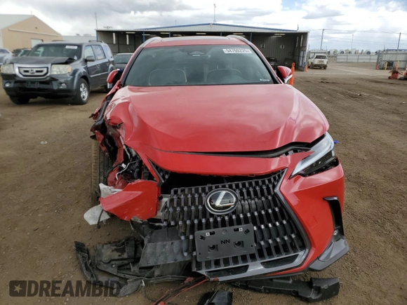 2023 Lexus NX 350 with VIN 2T2AGCEZXPC023404, listed as a Copart auction lot 54760225 with 13,538 mi miles and Salvage title. Bid and sale history available at DreamBid. Image 5.
