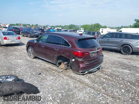 2017 Acura MDX Technology with VIN 5FRYD4H59HB021178, listed as a IAAI auction lot 42623869 with 111,445 mi miles and . Bid and sale history available at DreamBid. Image 3.