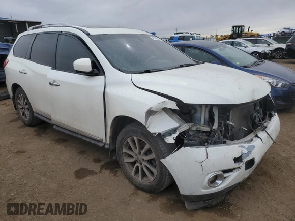 2015 Nissan Pathfinder S z VIN 5N1AR2MM1FC698270, wystawiony jako Copart lot #48763745 z przebiegiem 126 588 mil mil oraz Szkoda całkowita • Salvage title. Historia ofert i sprzedaży dostępna na DreamBid. Obrazek 4.