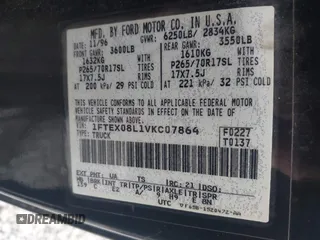 1997 Ford F-150 с VIN 1FTEX08L1VKC07864, выставлен на аукционе IAAI как лот 42210582 с пробегом 181 360 миль миль и . История ставок и продаж доступна на DreamBid. Изображение 9.