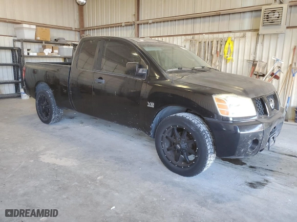 2004 Nissan Titan XE with VIN 1N6AA06A14N532798, listed as a Copart auction lot 46052165 with 254,435 mi miles and Salvage Title. Bid and sale history available at carsss.com. Image 4.
