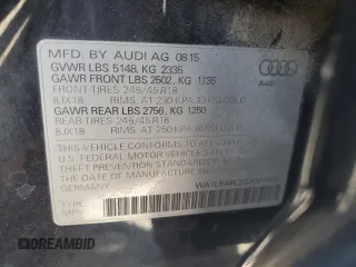2016 Audi allroad Premium Plus with VIN WA1UFAFL2GA007506, listed as a Copart auction lot 74493064 with 101,579 mi miles and Salvage Title. Bid and sale history available at carsss.com. Image 12.