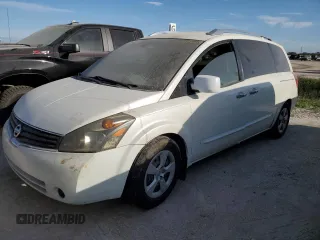 2007 Nissan Quest S with VIN 5N1BV28U47N120549, listed as a Copart auction lot 75402054 with 0 mi miles and Salvage Title. Bid and sale history available at carsss.com. Image 1.