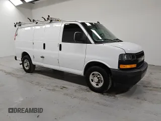 2018 Chevrolet Express Cargo Van with VIN 1GCWGAFG5J1178546, listed as a Copart auction lot 43600145 with 131,825 mi miles and Clean Title. Bid and sale history available at carsss.com. Image 4.