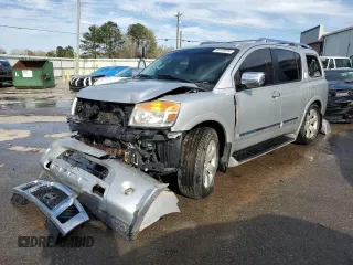 2014 Nissan Armada Platinum z VIN 5N1BA0ND1EN603708, wystawiony jako Copart lot #46138954 z przebiegiem 165 805 mil mil oraz Szkoda całkowita • Salvage title. Historia ofert i sprzedaży dostępna na DreamBid. Obrazek 1.