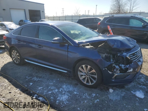 2016 Hyundai Sonata Sport with VIN 5NPE34AF9GH403754, listed as a Copart auction lot 50369425 with 114,152 mi miles and Non Repairable. Bid and sale history available at DreamBid. Image 4.