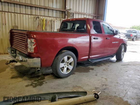 2012 Ram 1500 ST with VIN 1C6RD6FP1CS148080, listed as a Copart auction lot 60081415 with 160,985 mi miles and Salvage title. Bid and sale history available at DreamBid. Image 3.